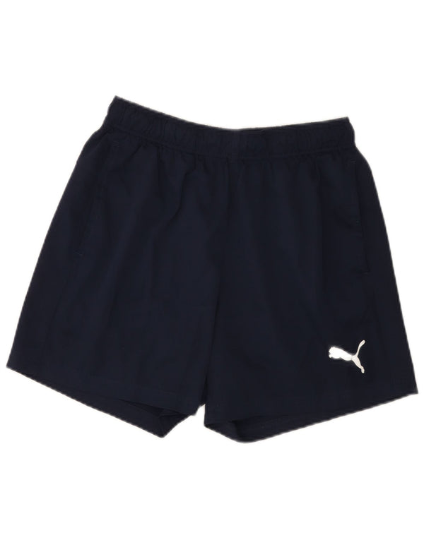 Shorts esportivos masculinos Puma médio azul marinho poliéster