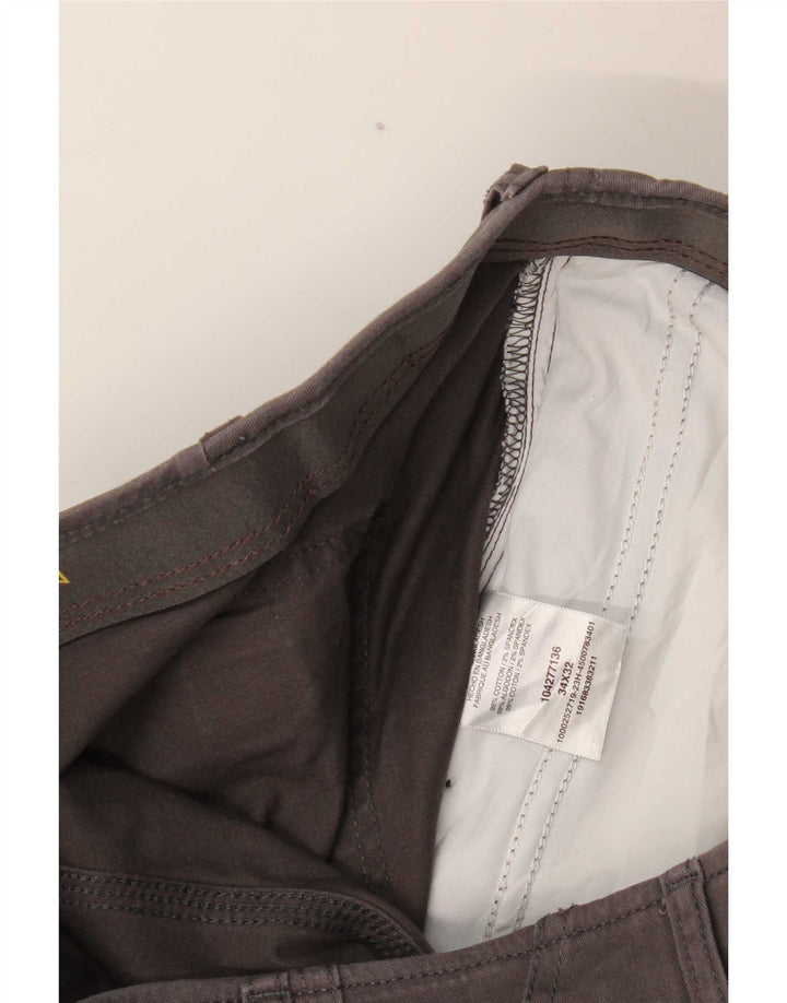 Calça cargo Lee masculina Extreme Motion reta regular W34 L32 algodão cinza