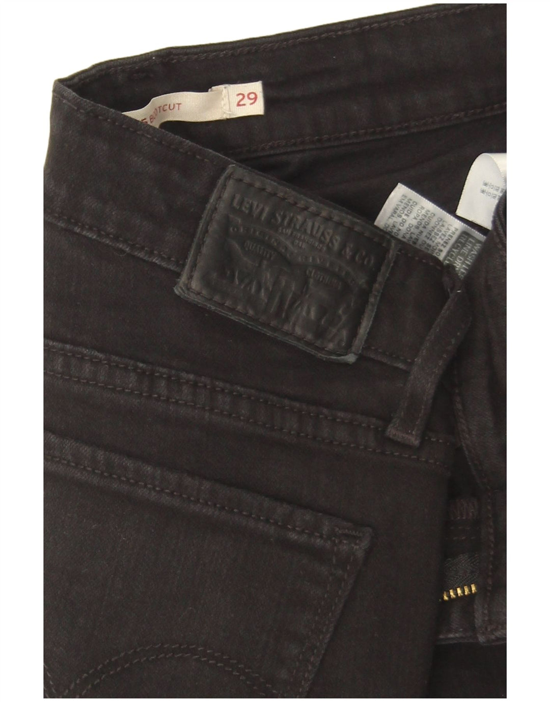 Calça jeans feminina Levi's 715 Bootcut W29 L33 algodão preto