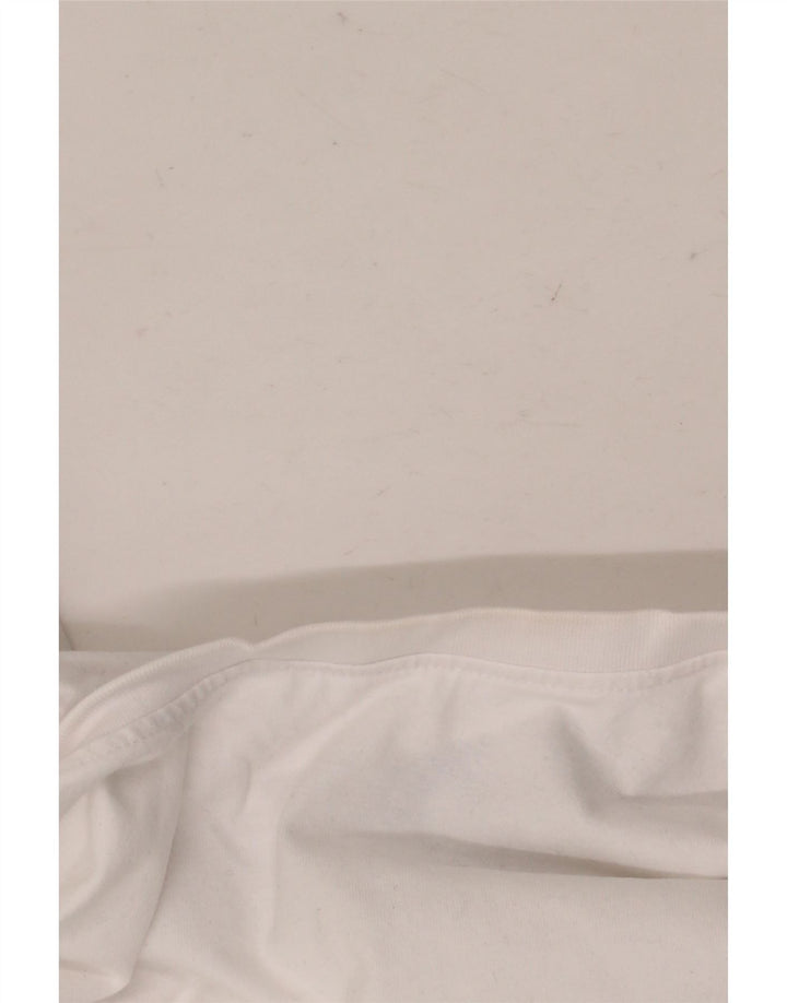 Camiseta masculina CREW CLOTHING Top grande de algodão branco