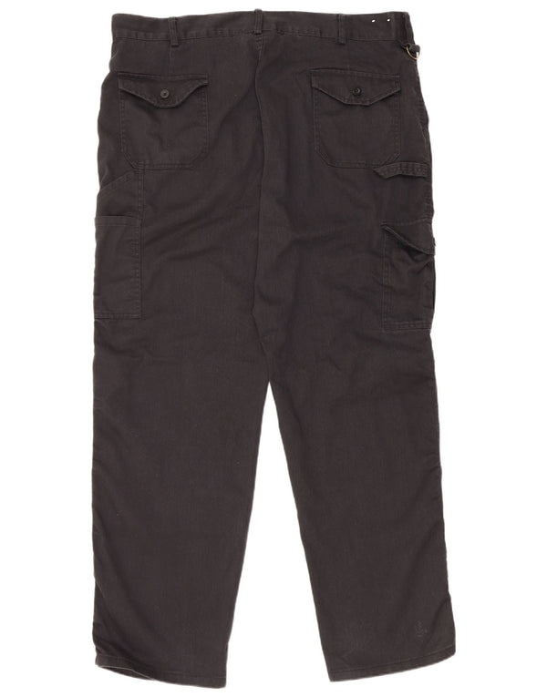Calças cargo retas masculinas Dickies W40 L30 poliéster preto