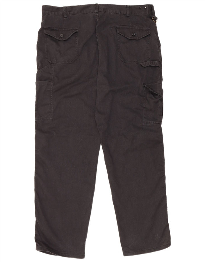 Calças cargo retas masculinas Dickies W40 L30 poliéster preto