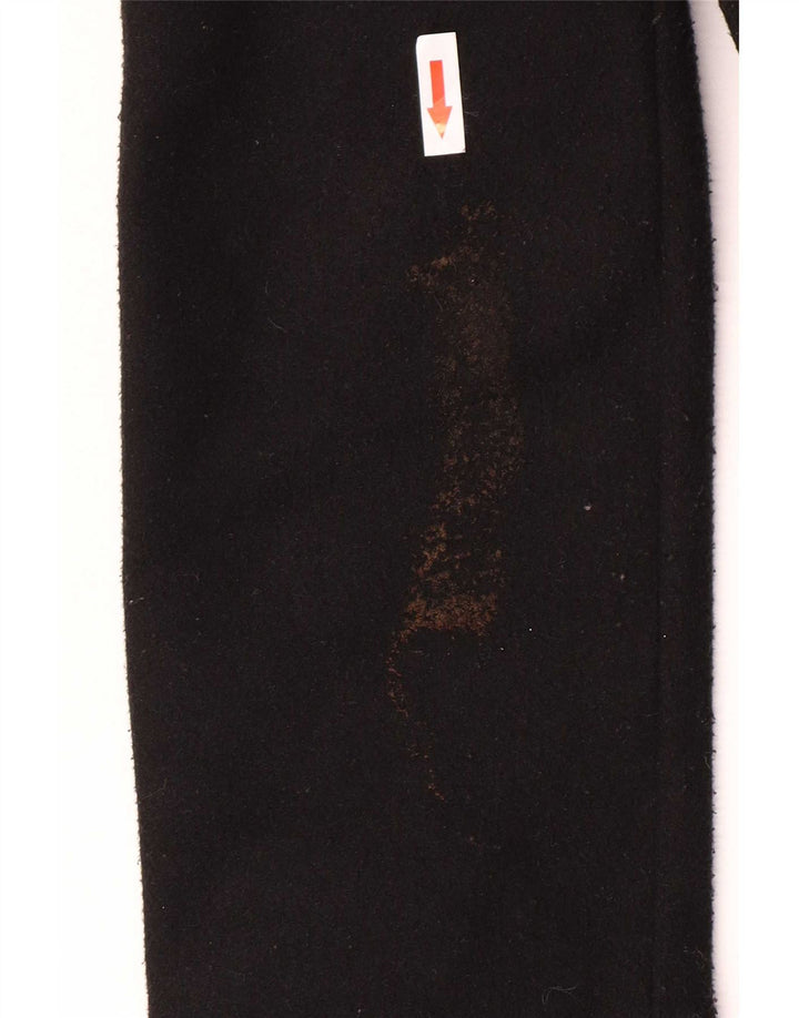 Sobretudo aberto feminino Zara UK 10 pequeno poliéster preto