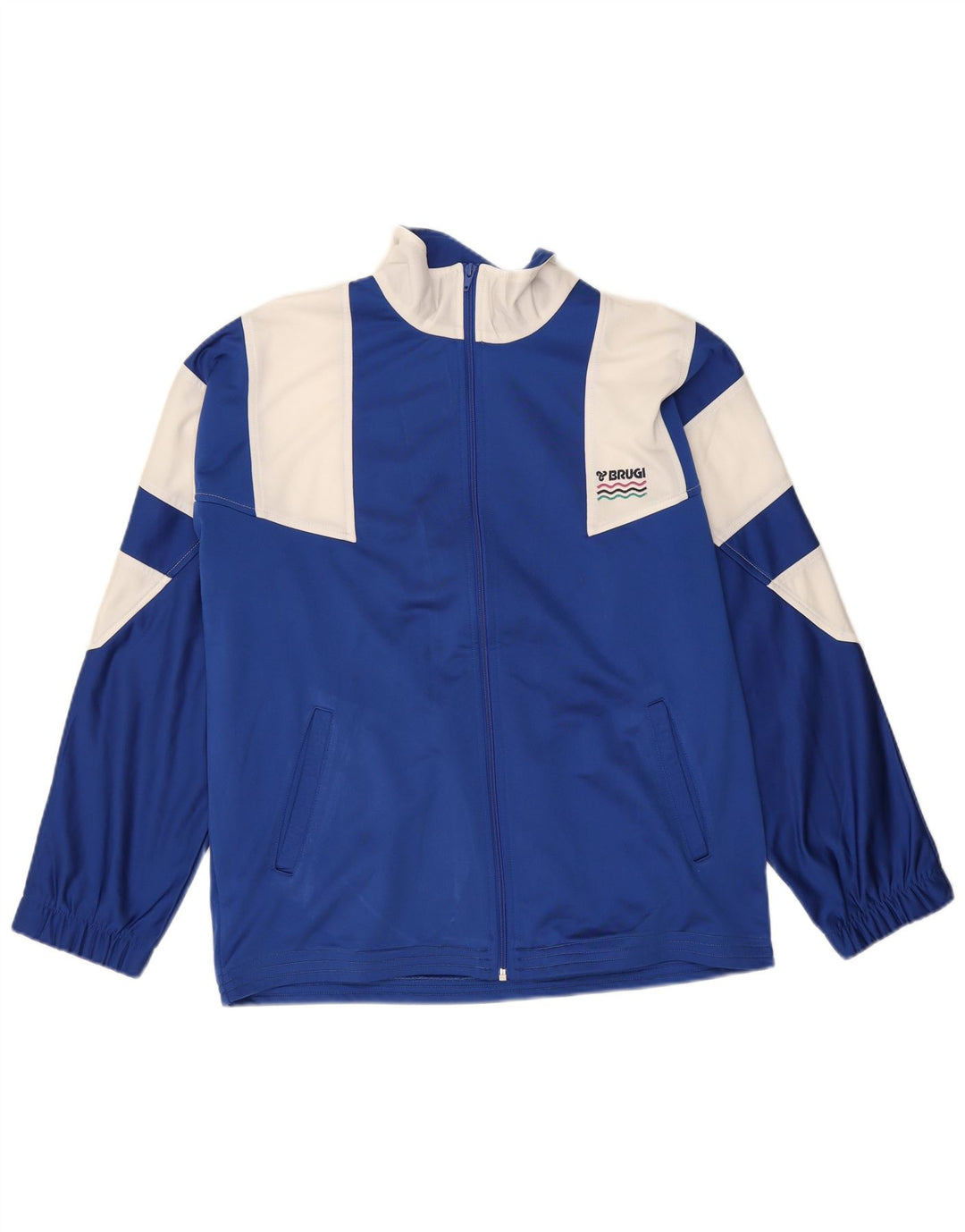 Brugi Mens Treino Top Jacket Medium Blue Colourblock Poliéster