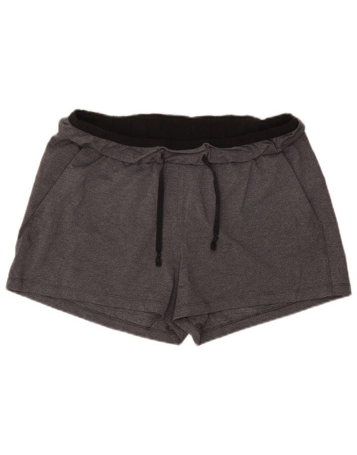 Shorts esportivos femininos Lululemon US 10 grandes cinza