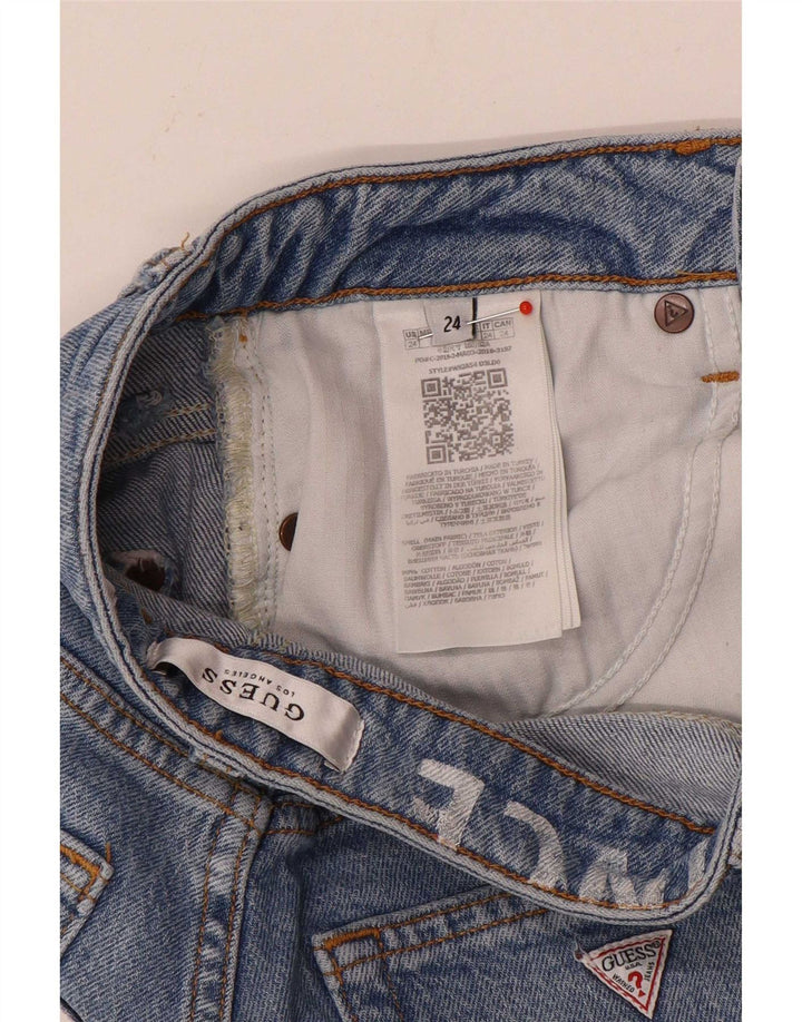 Guess Jeans Slim Feminino W24 L28 Azul Algodão