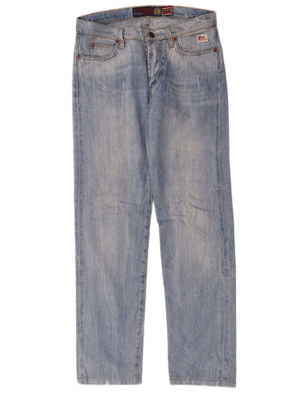 Calça jeans reta masculina Roy Rogers W30 L31 algodão azul