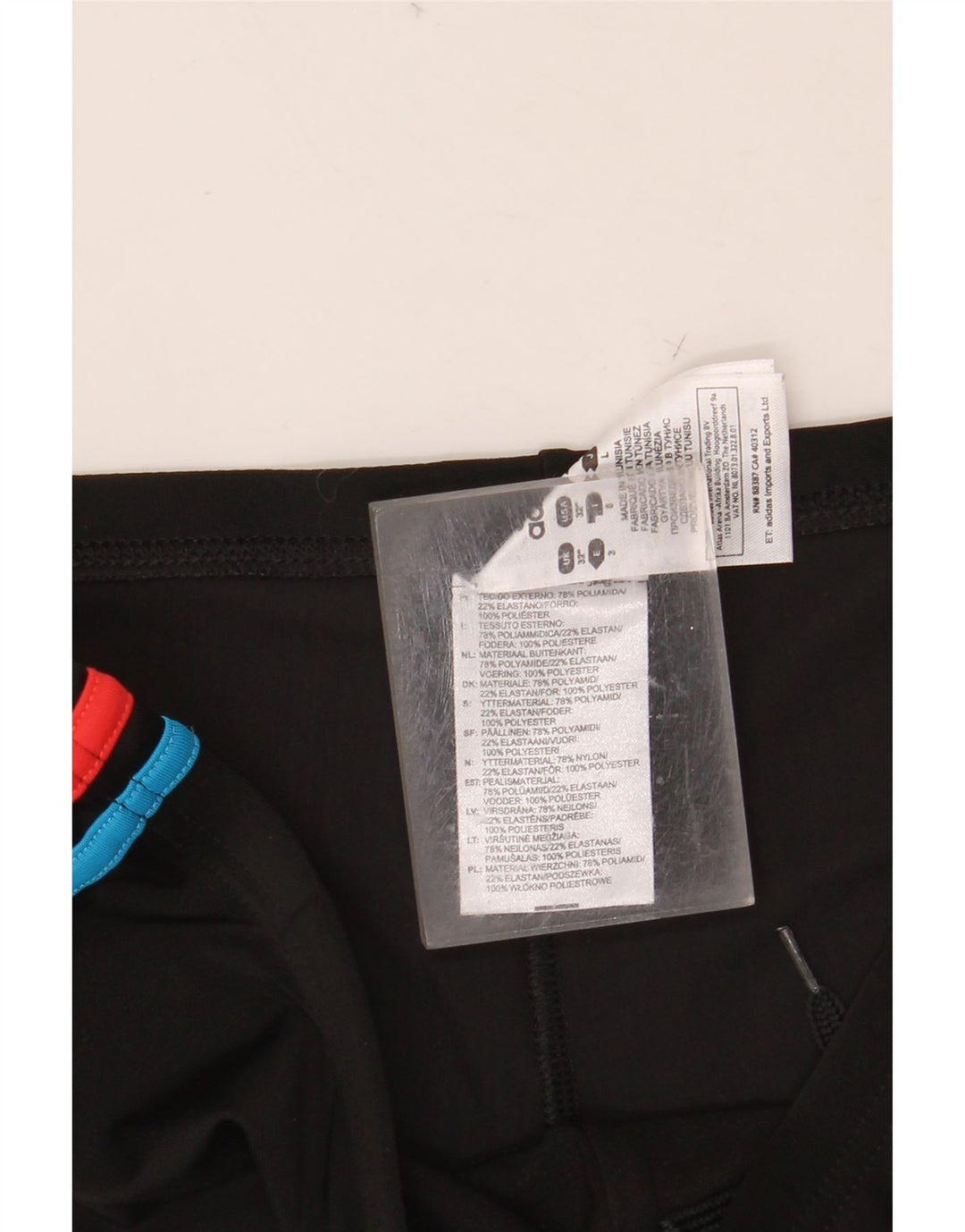 Shorts de natação masculino ADIDAS médio preto nylon