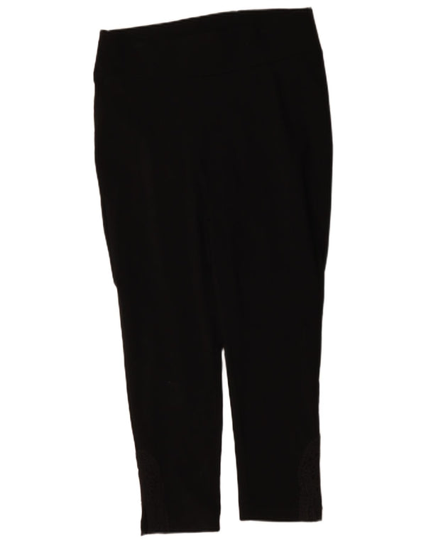 Marks & Spencer Womens Autograph Cropped Trousers UK 16 Large W32 L25 Black