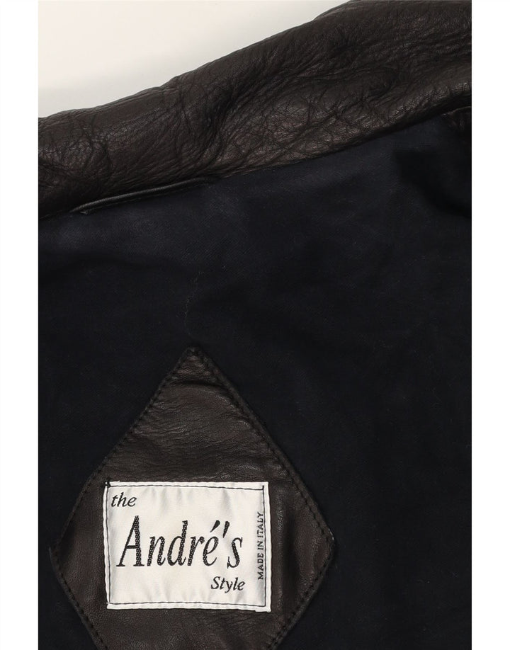 Jaqueta de couro masculina vintage UK 40 grande couro preto