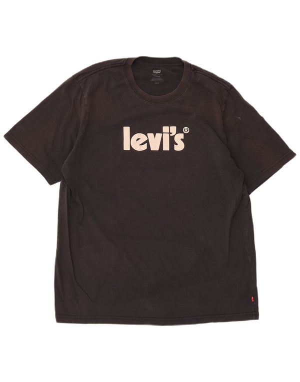 Camiseta masculina Levi's Relaxed Graphic Top Médio Preto