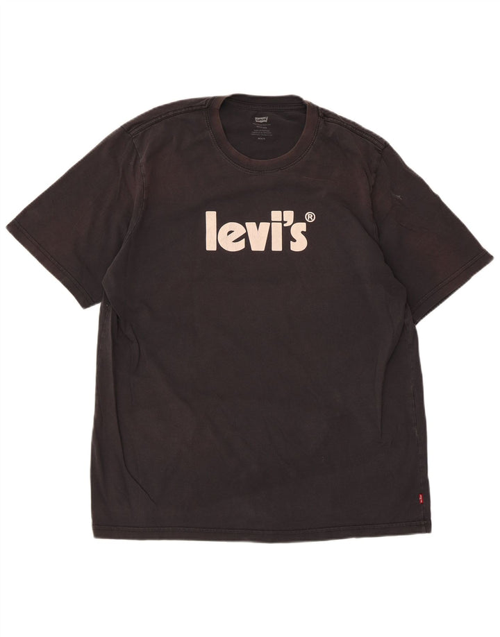 Camiseta masculina Levi's Relaxed Graphic Top Médio Preto