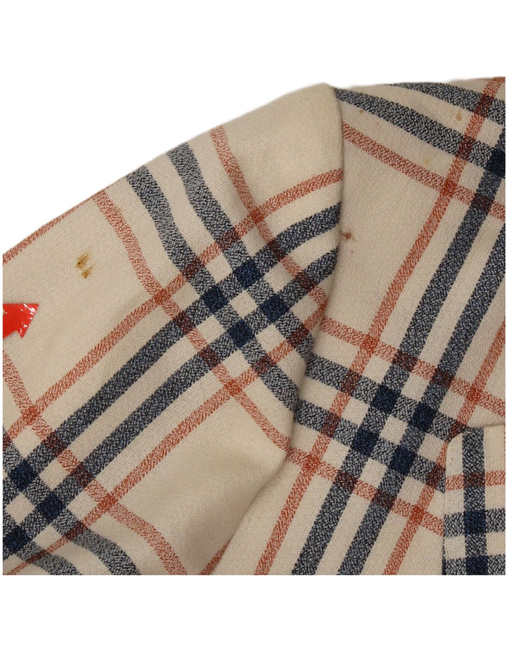 Jaqueta Blazer Masculina Vintage com 2 Botões UK 38 Médio Off White Check