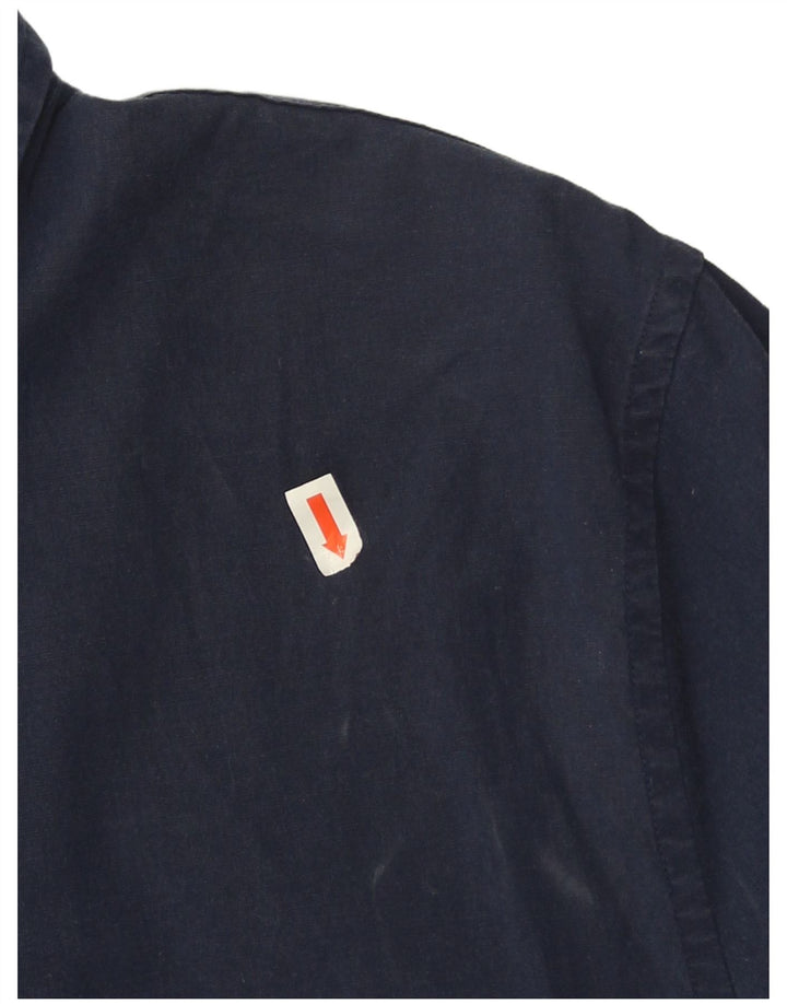 Camisa masculina Abercrombie & Fitch de algodão azul marinho médio