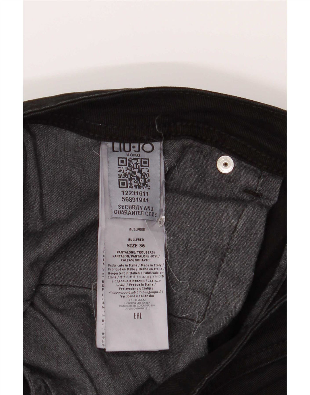 Liu Jo Masculino Fred Regular Calça Jeans W36 L29 Algodão Preto
