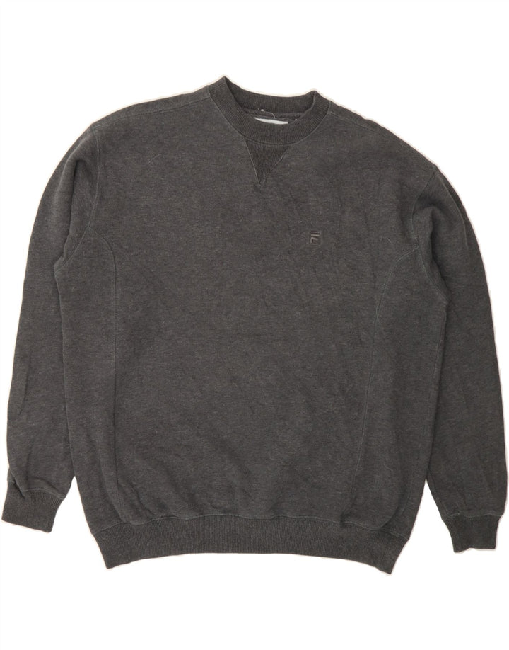 FILA Mens Sweatshirt Jumper Large Grey Vintage Fila and Second-Hand Fila from Messina Hembry 