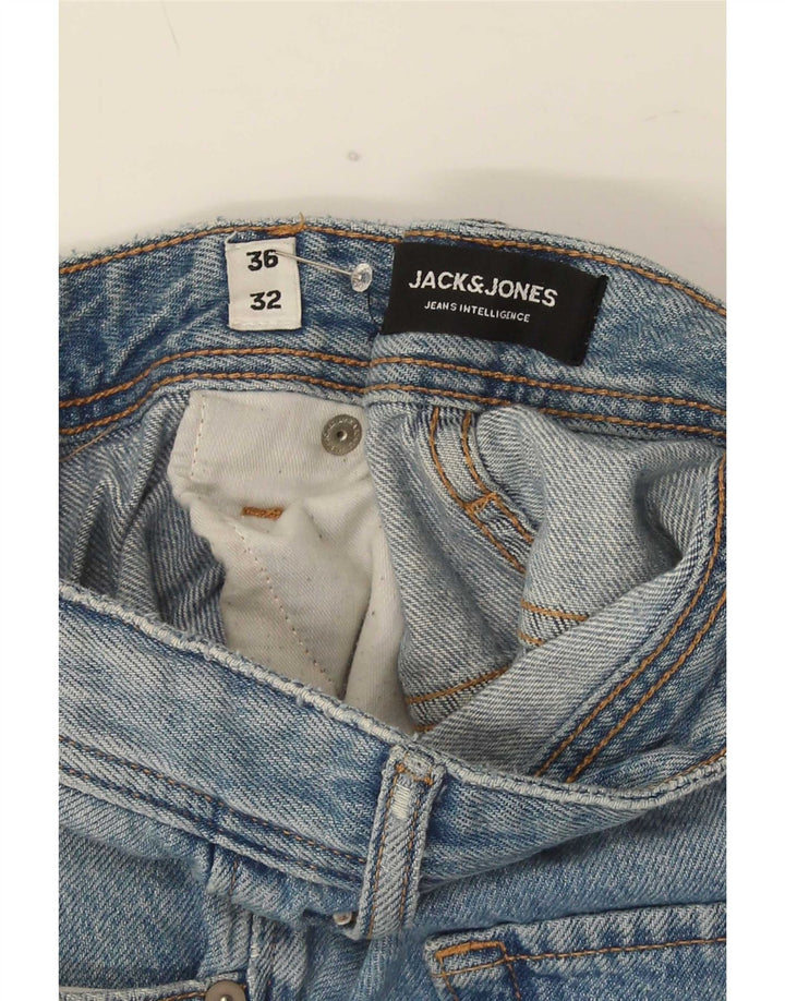 Jeans masculinos Jack & Jones desgastados slim W36 L28 algodão azul