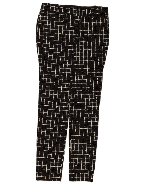 Zara Calça Chino Feminina Slim XS W24 L28 Preta Geométrica