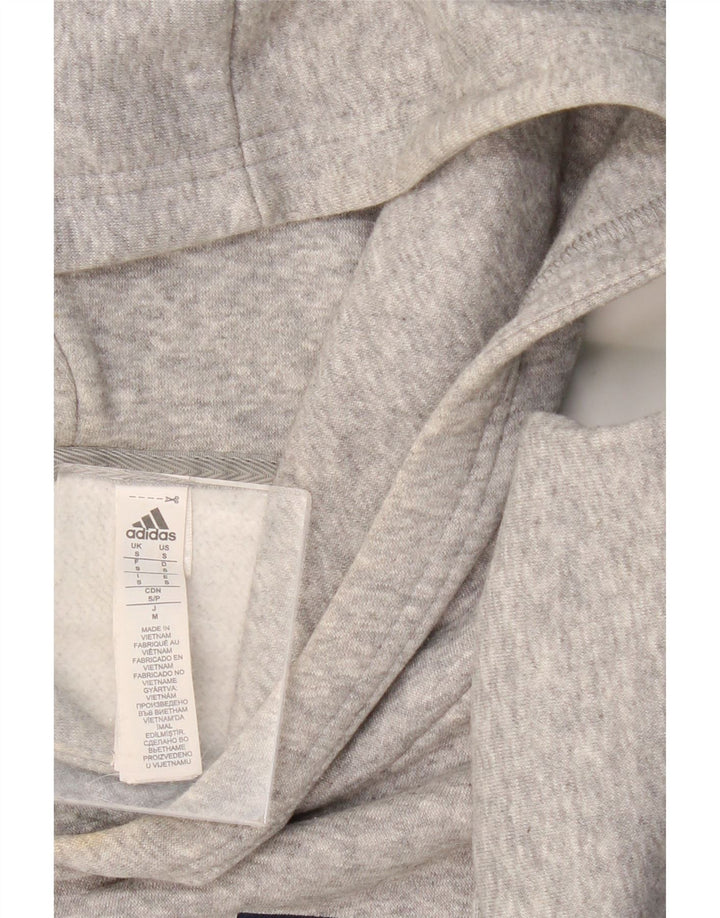 ADIDAS Mens Graphic Hoodie Jumper Pequeno Algodão Cinza