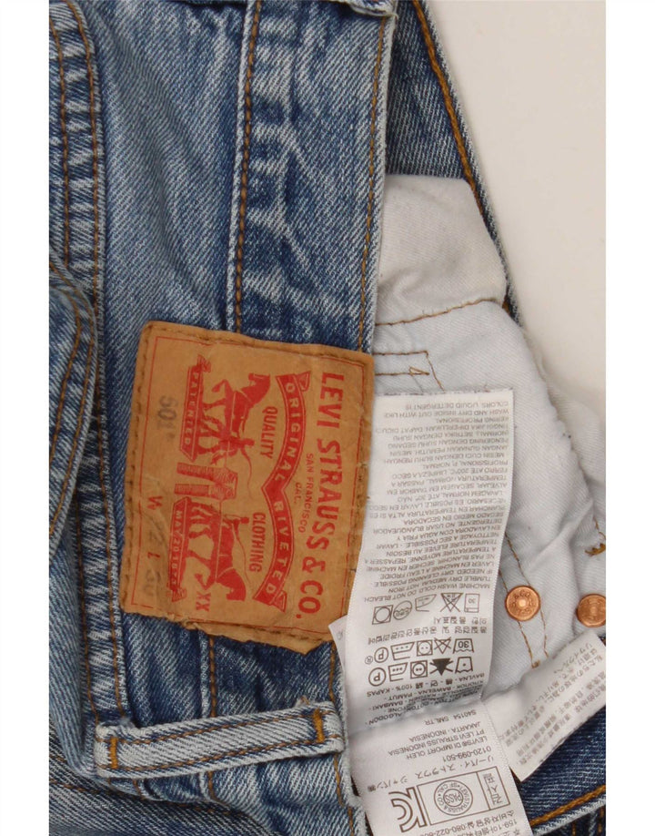 Levi's Masculino 501 Straight Jeans W32 L30 Azul Algodão