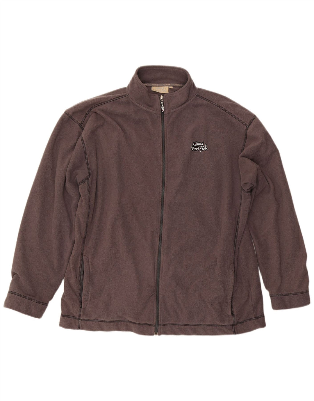 Jaqueta de lã masculina Weird Fish UK 42 XL poliéster cinza