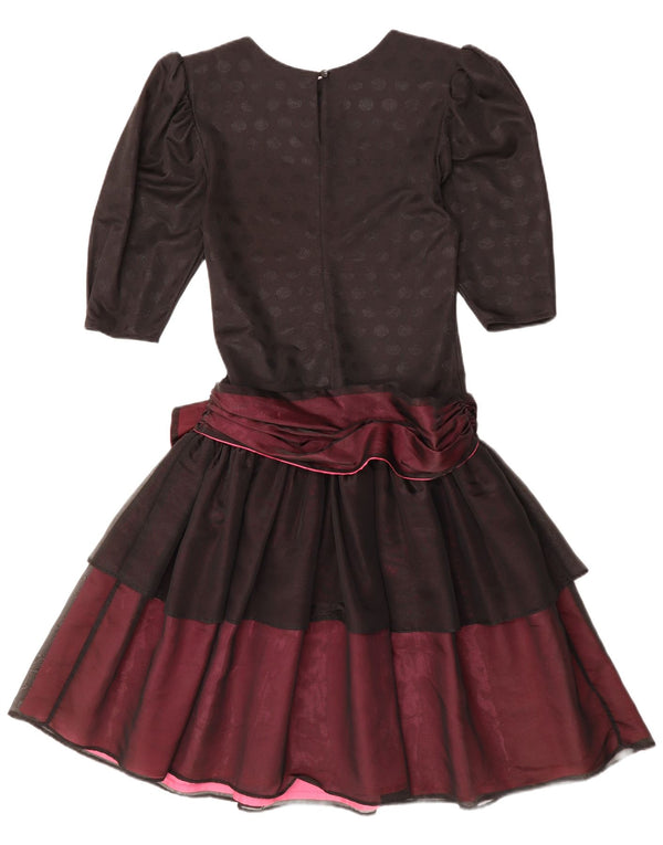 YESSICA Vestido feminino em camadas EU 36 pequeno preto colorblock poliéster