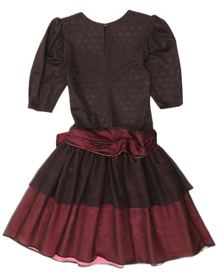 YESSICA Vestido feminino em camadas EU 36 pequeno preto colorblock poliéster