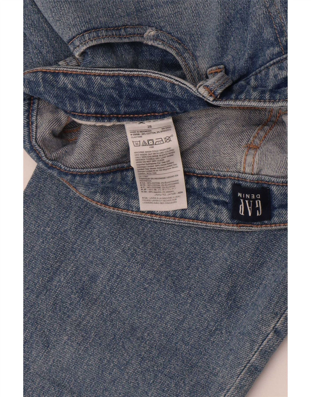 Jeans femininos Gap desgastados slim W28 L26 algodão azul