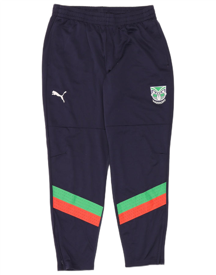 Calça de treino masculina PUMA Warriors XL azul marinho colorblock poliéster