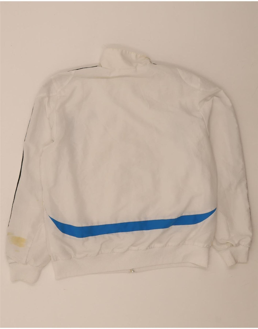 Adidas Mens Tracksuit Top Jacket Grande Branco Colorblock Poliéster