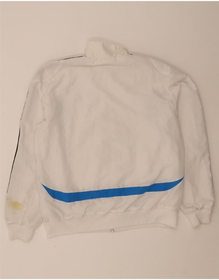 Adidas Mens Tracksuit Top Jacket Grande Branco Colorblock Poliéster