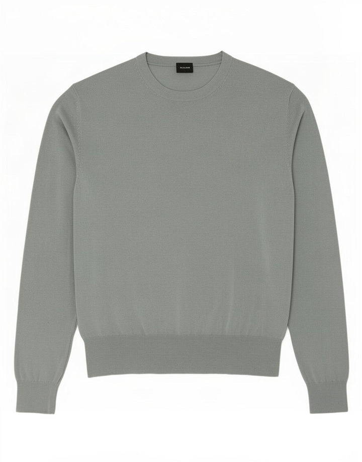 Suéter masculino Hugo Boss com gola redonda, azul médio