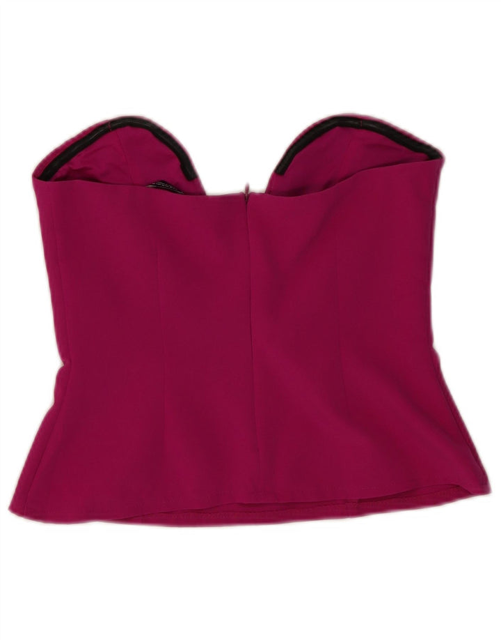 Zara Womens Strapless Top UK 12 Médio Roxo