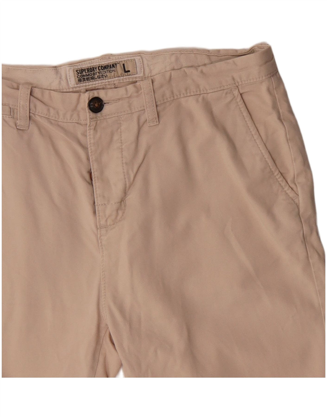 Superdry Mens Chino Shorts Grande W34 Algodão Bege