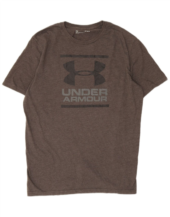 Camiseta gráfica masculina Under Armour cinza médio