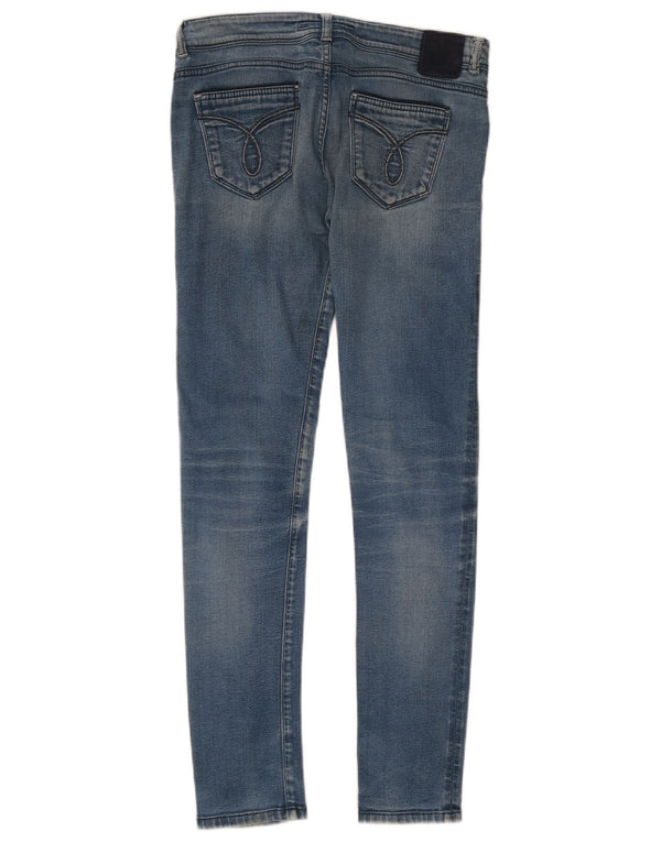 Calvin Klein Jeans Skinny Feminino W28 L30 Azul Algodão