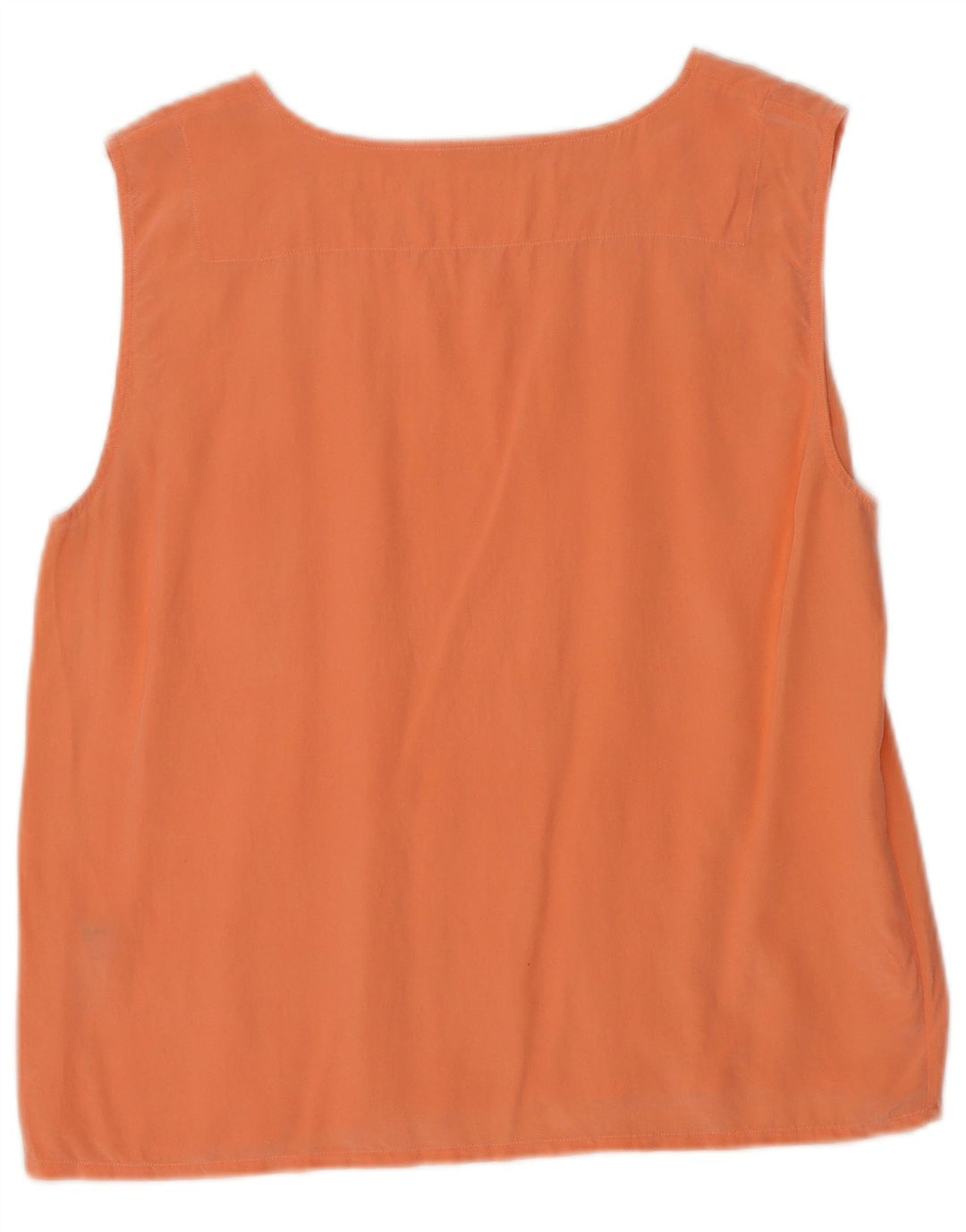 Blusa feminina vintage sem mangas Top IT 40 pequena seda laranja