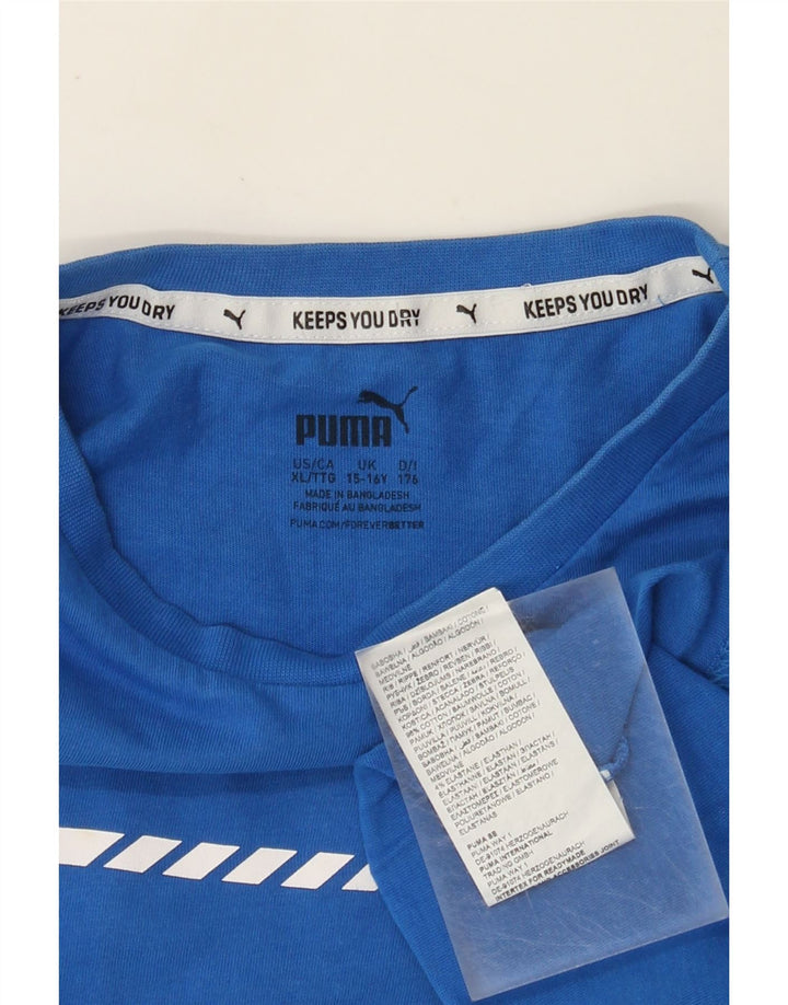 Top Puma Menino Graphic T-Shirt 15-16 Anos Azul Algodão
