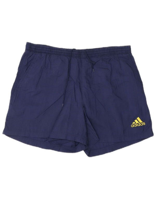 Shorts de natação masculinos ADIDAS Graphic pequeno azul marinho poliamida