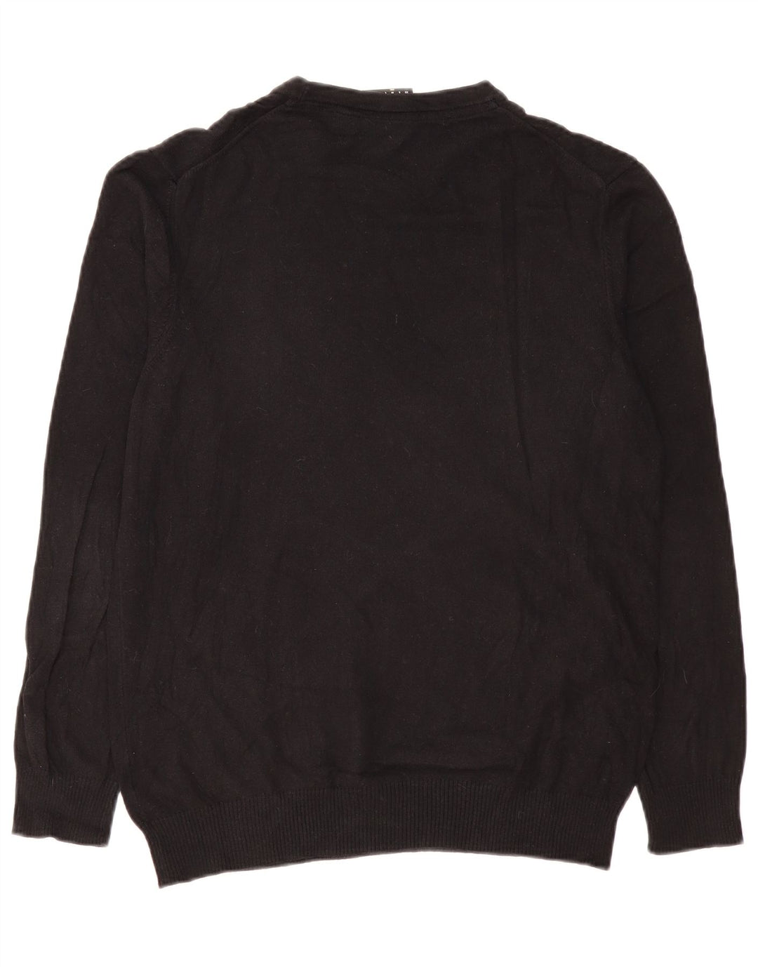 Suéter masculino Lyle & Scott com gola redonda, algodão preto médio