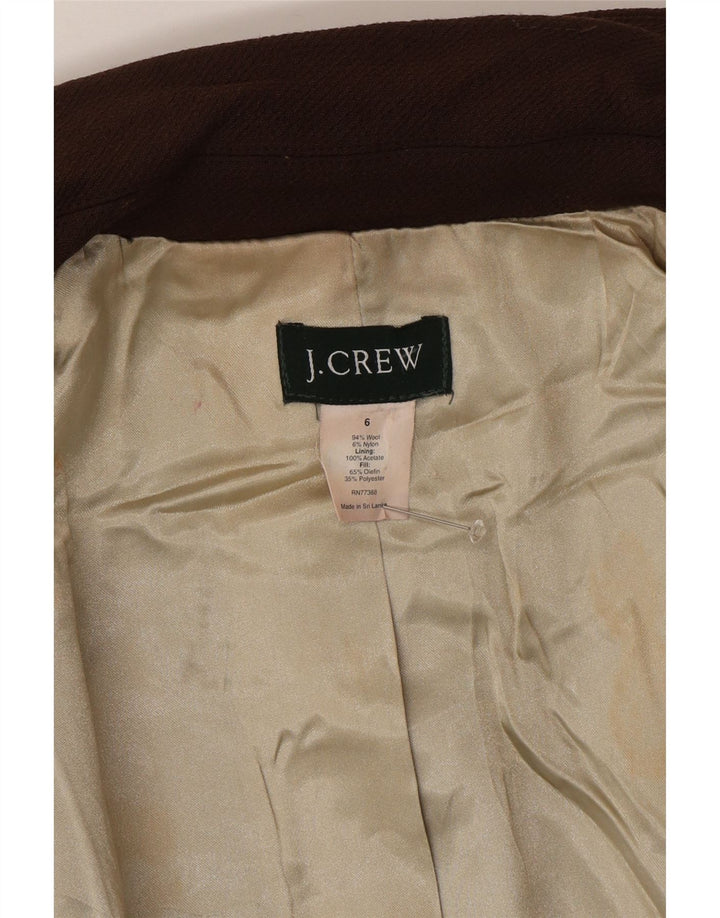 Sobretudo feminino J. Crew US 6 lã marrom médio