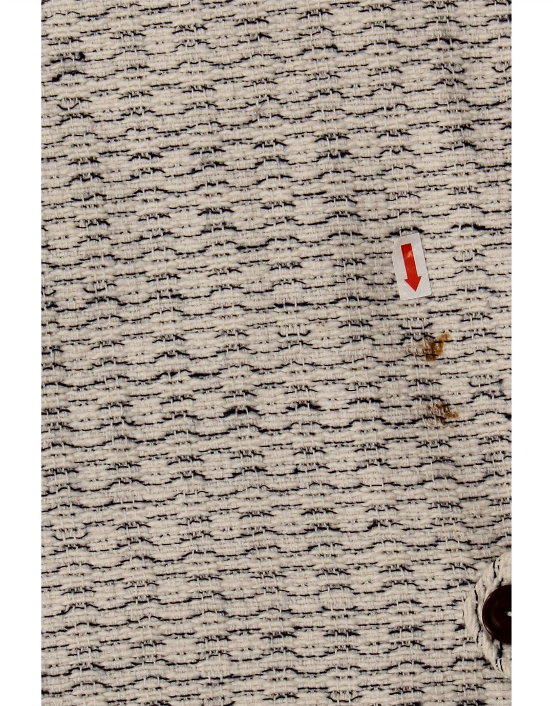 Colete masculino vintage médio branco manchado