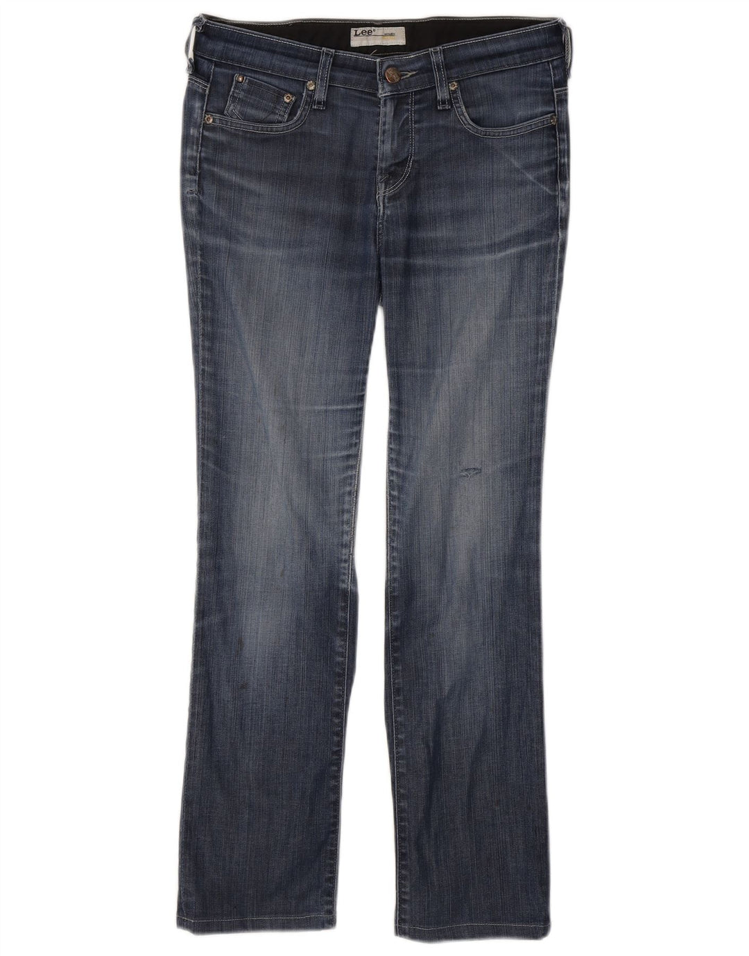 Lee Womens Rice Bootcut Jeans W28 L27 Algodão Azul