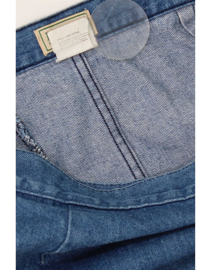 Saia jeans feminina L.L.Bean W32 grande algodão azul
