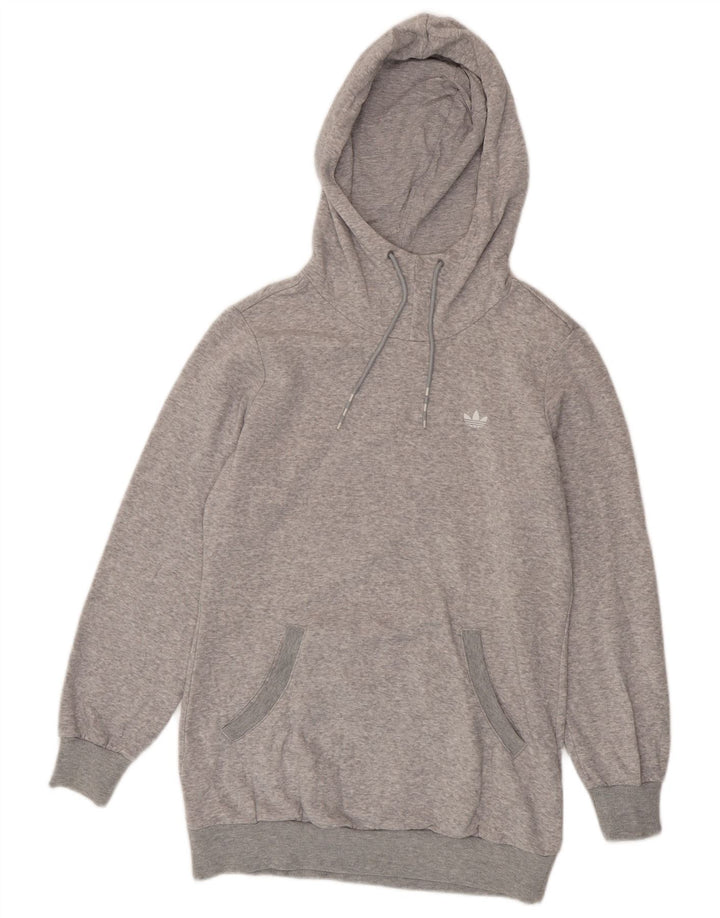Jumper com capuz feminino Adidas UK 14 cinza médio
