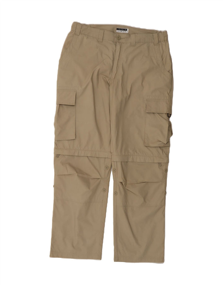 ANGELO LITRICO Mens Straight Cargo Trousers Large W36 L33 Beige Cotton Vintage Angelo Litrico and Second-Hand Angelo Litrico from Messina Hembry 