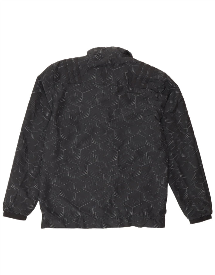 Adidas Mens All Blacks Graphic Treino Top Jaqueta Pequena Geométrica Preta