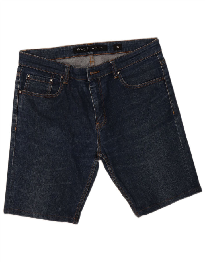 Shorts jeans Lee Mens Riders W36 grande algodão azul