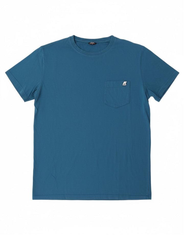 Camiseta masculina K-WAY Top XL algodão azul