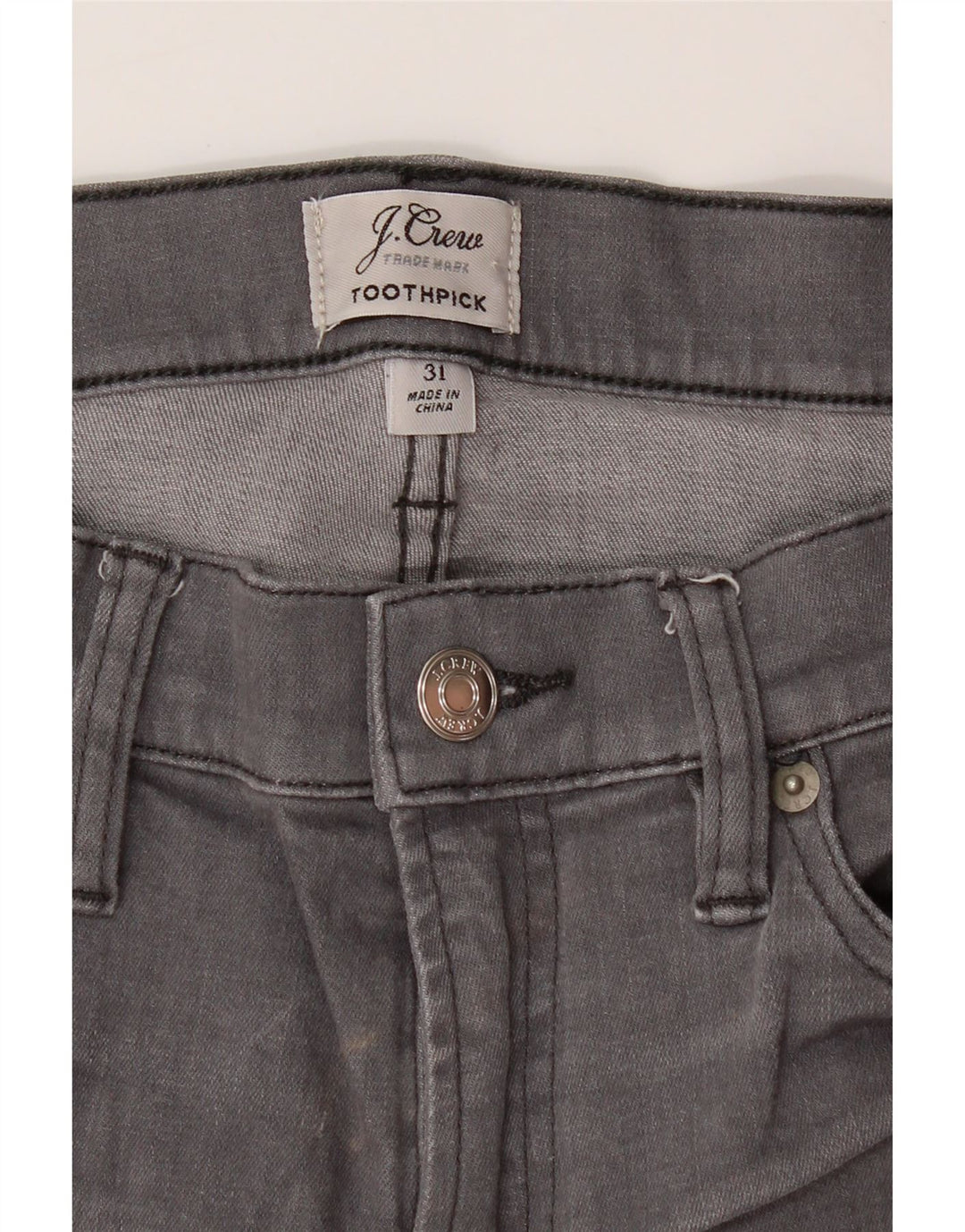 J. CREW Womens Skinny Jeans W31 L38 Grey Cotton Vintage J. Crew and Second-Hand J. Crew from Messina Hembry 